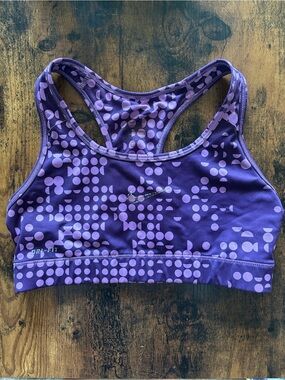 Nike Pro Purple Print Racerback Sports Bra Small